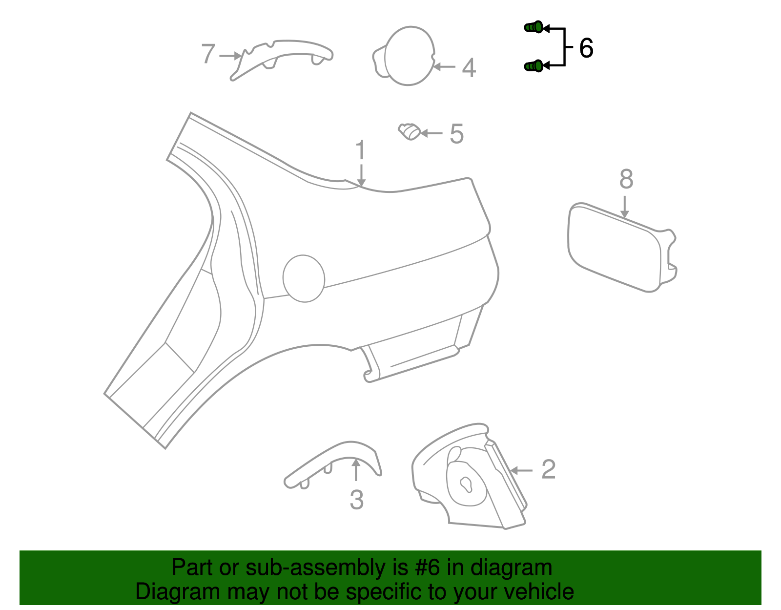 Fuel Door Bumper - GM (25697146)