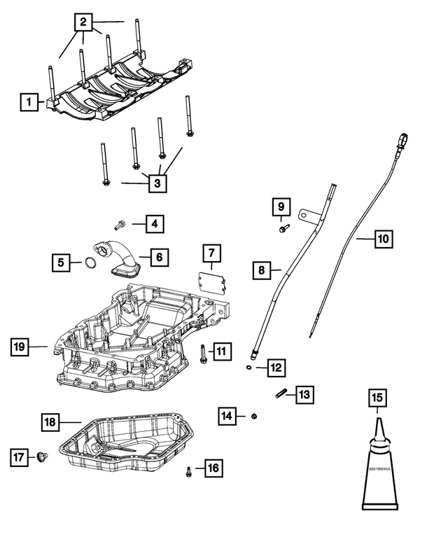9618 Jeep Dodge Patriot ENGINE OIL PAN DRAIN PLUG BOLT & WASHER NEW