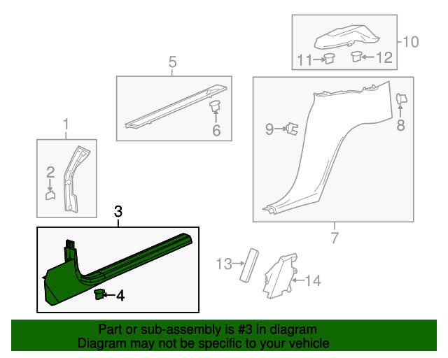 20142019 Chevrolet Corvette Jet Black Front Passenger Side Door Sill