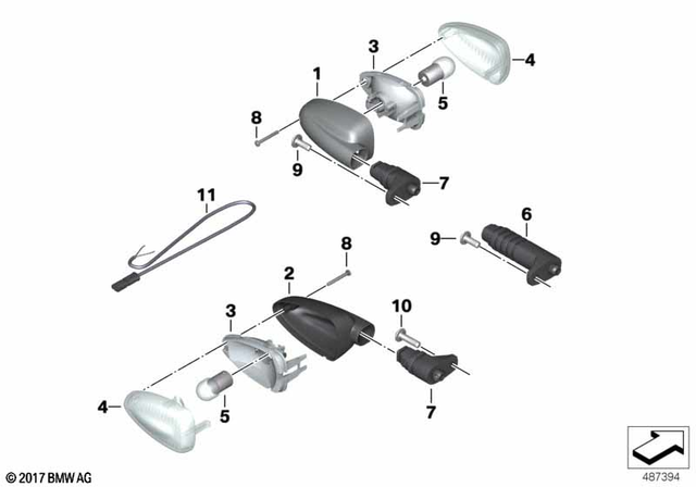 63137667768 - Holder For Turn Signal Lamp 2003-2014 BMW-Motorrad 
