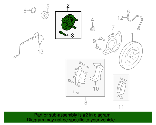 20072010 Ford Hub Assembly 7T4Z1104A Blue Springs Ford Parts