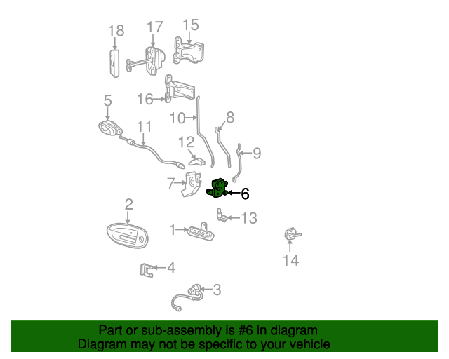 19932023 Ford OEM Door Latch Assembly 6C2Z1521813A Ford Parts Center