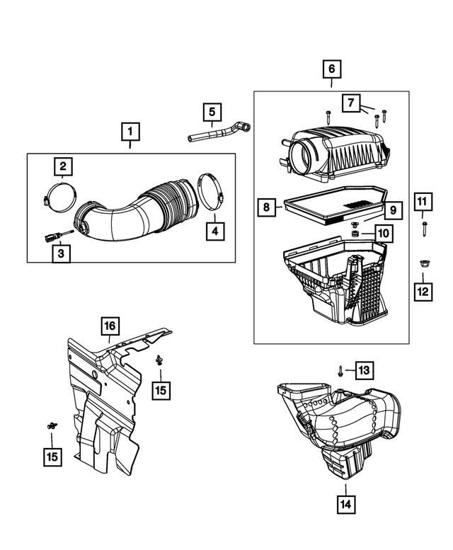 20202023 Mopar Air Cleaner 68413348AB Mopar Factory Parts