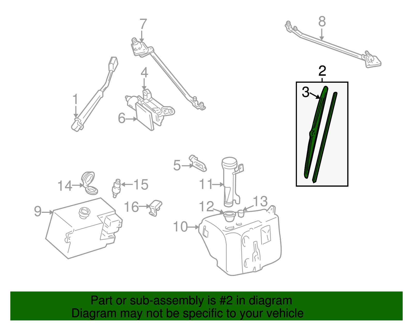 Windshield Wiper Blade - GM (93441742)