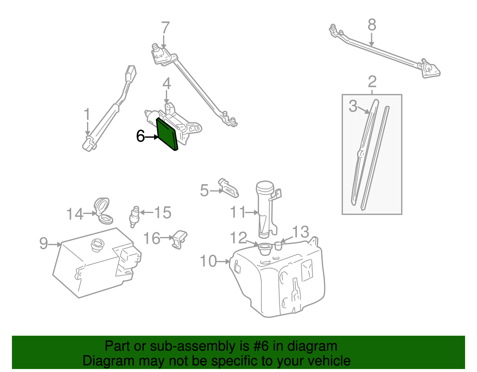 Windshield Wiper Motor Cover - GM (12463053)