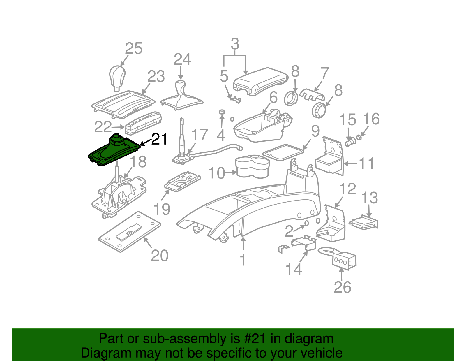 Automatic Transmission Shift Lever Boot - Cadillac (89047693)