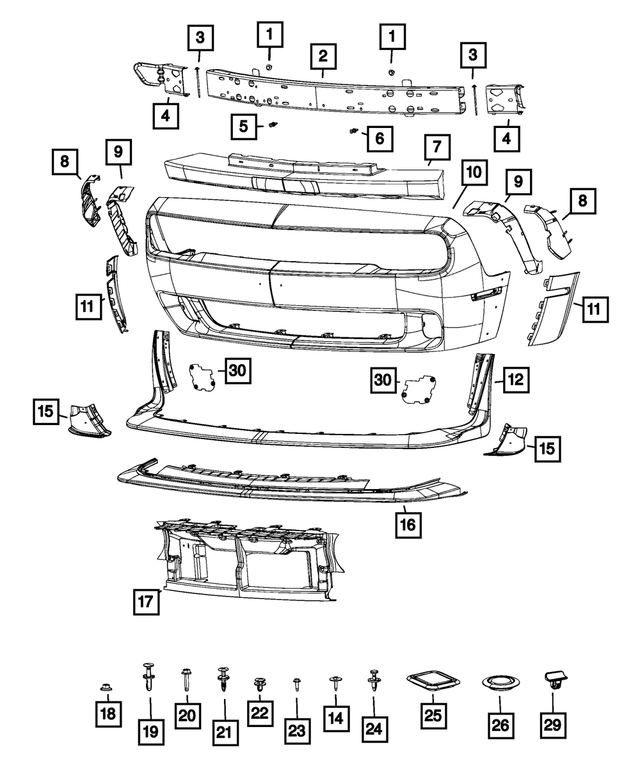 20182022 Dodge Challenger Front Air Dam 68315879AB Mopar Estores
