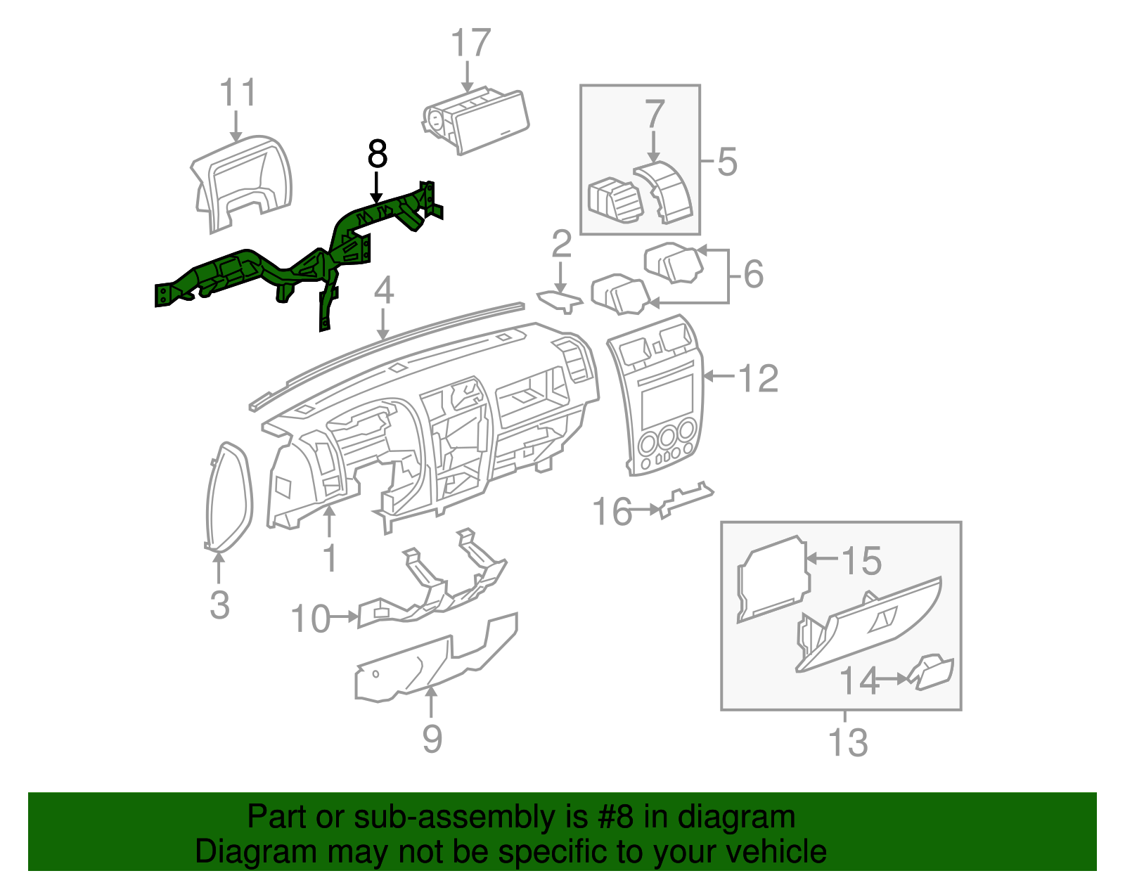 Reinforcement Assembly-I/P - GM (24300509)
