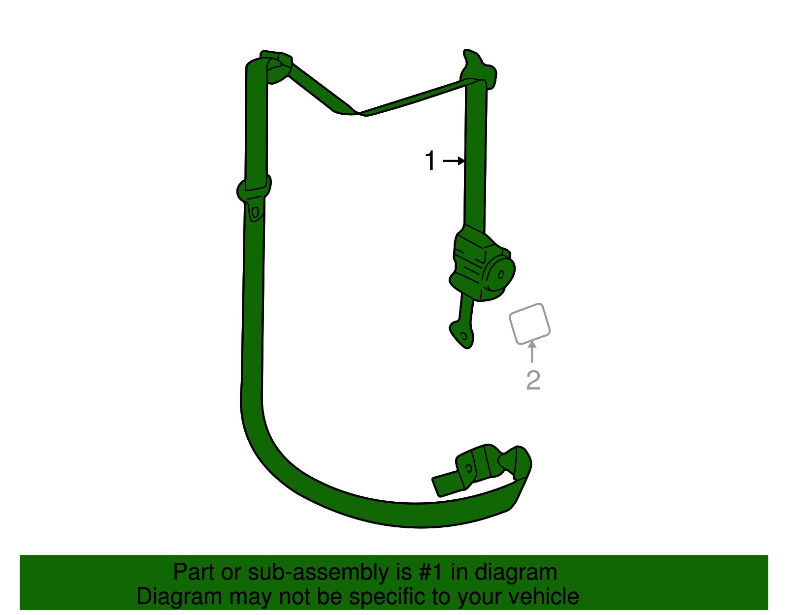 Belt Kit, R/Seat (Retr Side)               *Neutral - GM (88940091)