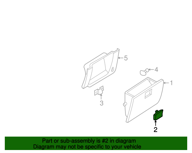 19982001 Nissan Genuine Nissan Glove Box Latch 686303S510 686303S510