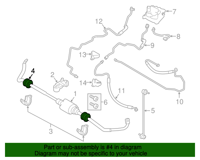 Genuine BMW 37116771932 Stabilizer Bar Rubber Mount FREE