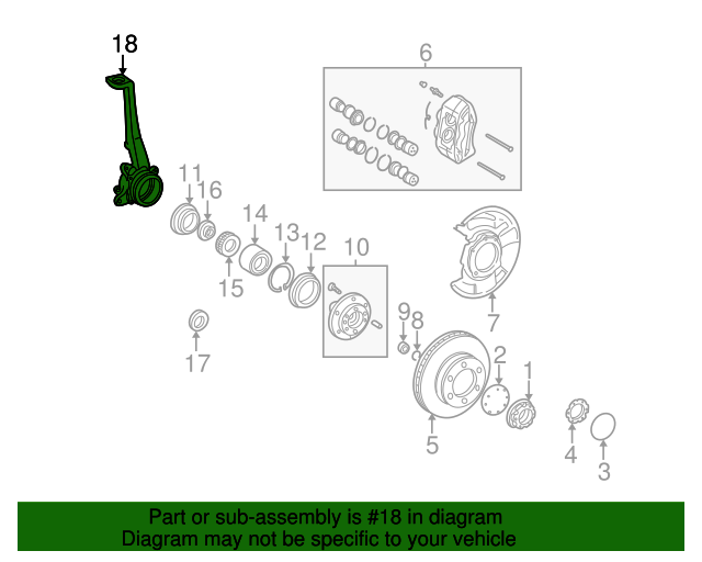 19952004 Toyota Steering Knuckle (Left) 4320235071 OEM Parts Online