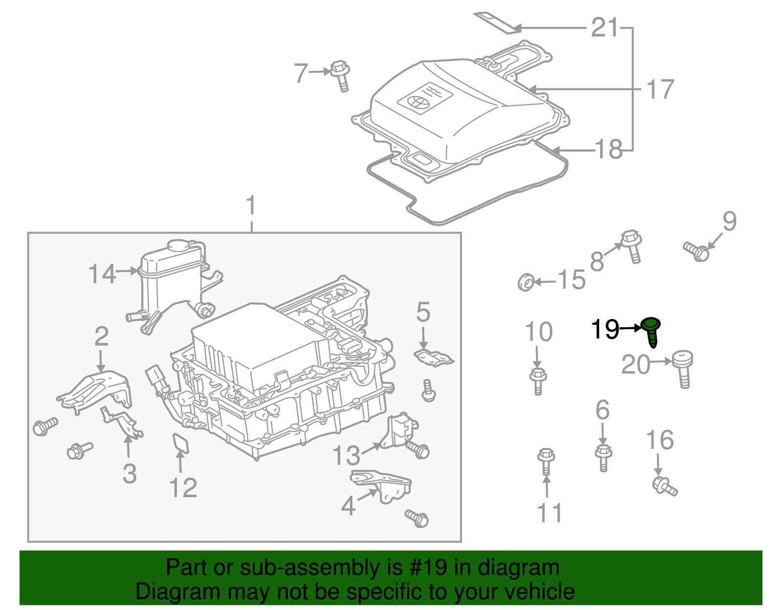 Intake Tube Bolt - Toyota (90119-A0337)