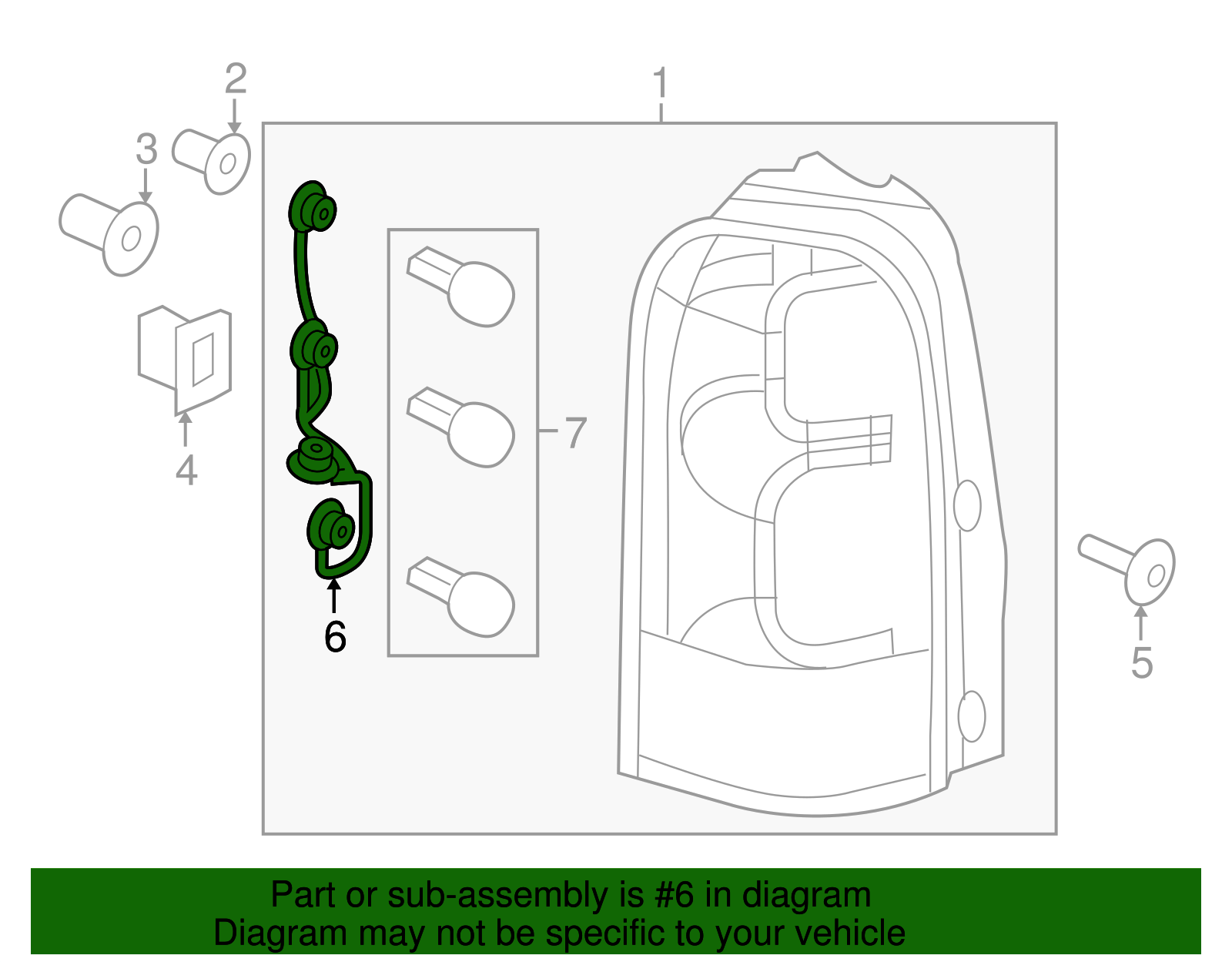 Tail Light Wiring Harness - GM (89026740)