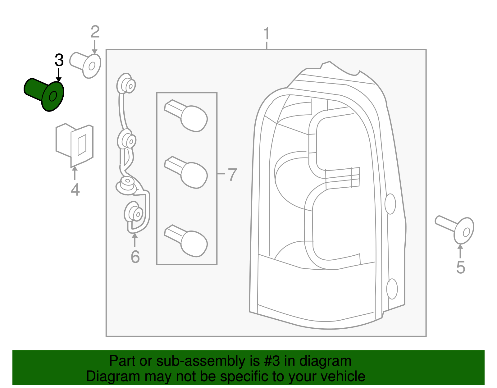Tail Lamp Retainer - GM (11610705)