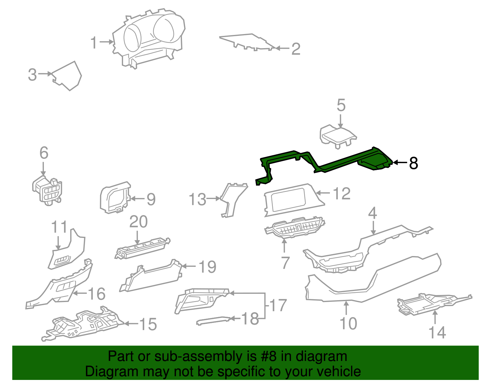 Trim Molding - Toyota (55011-10190-B3)