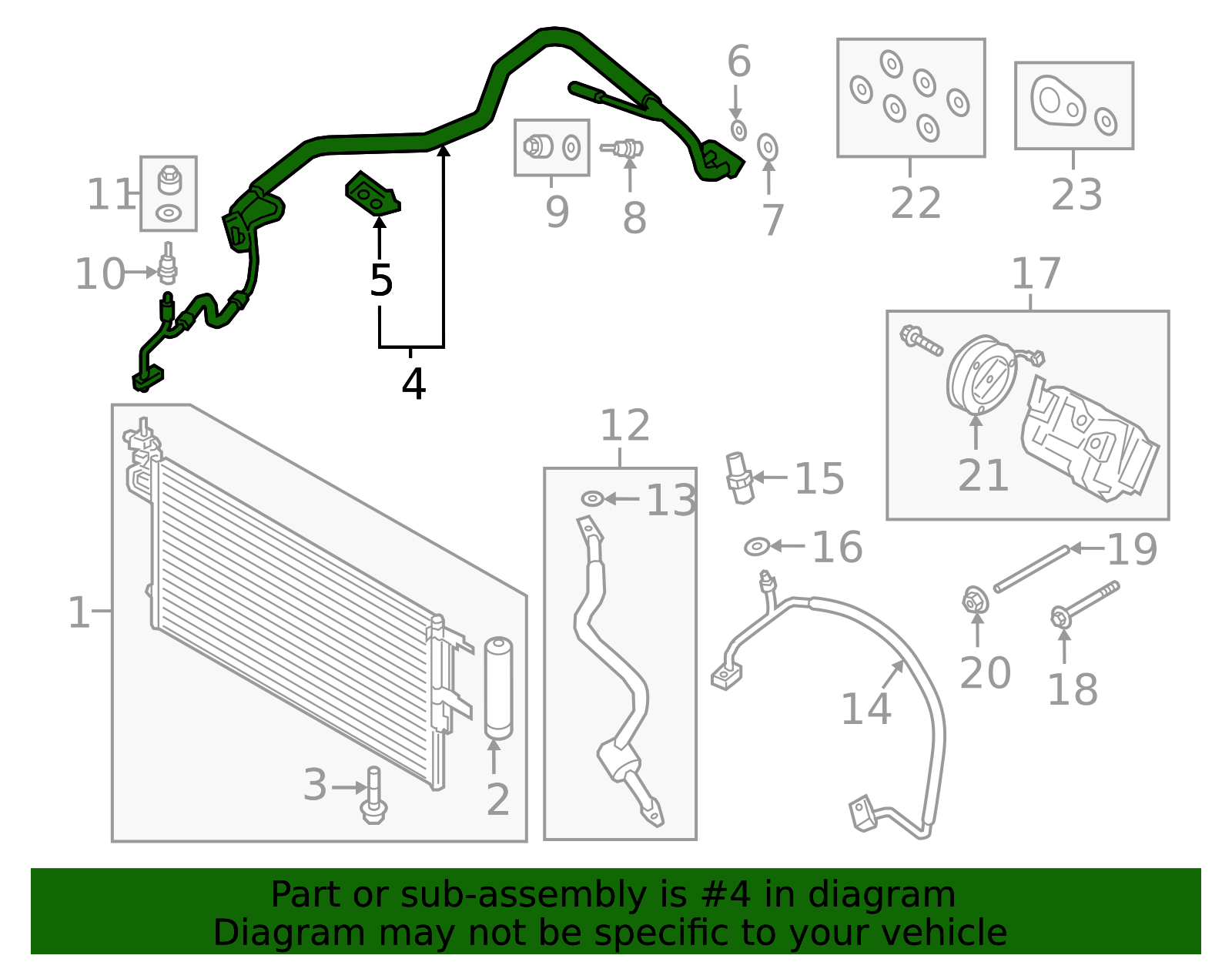 New A/C Manifold Hose Assembly Fits Chrysler 200 2.4L 2015-2017 - Direct Replacement 68103140AA