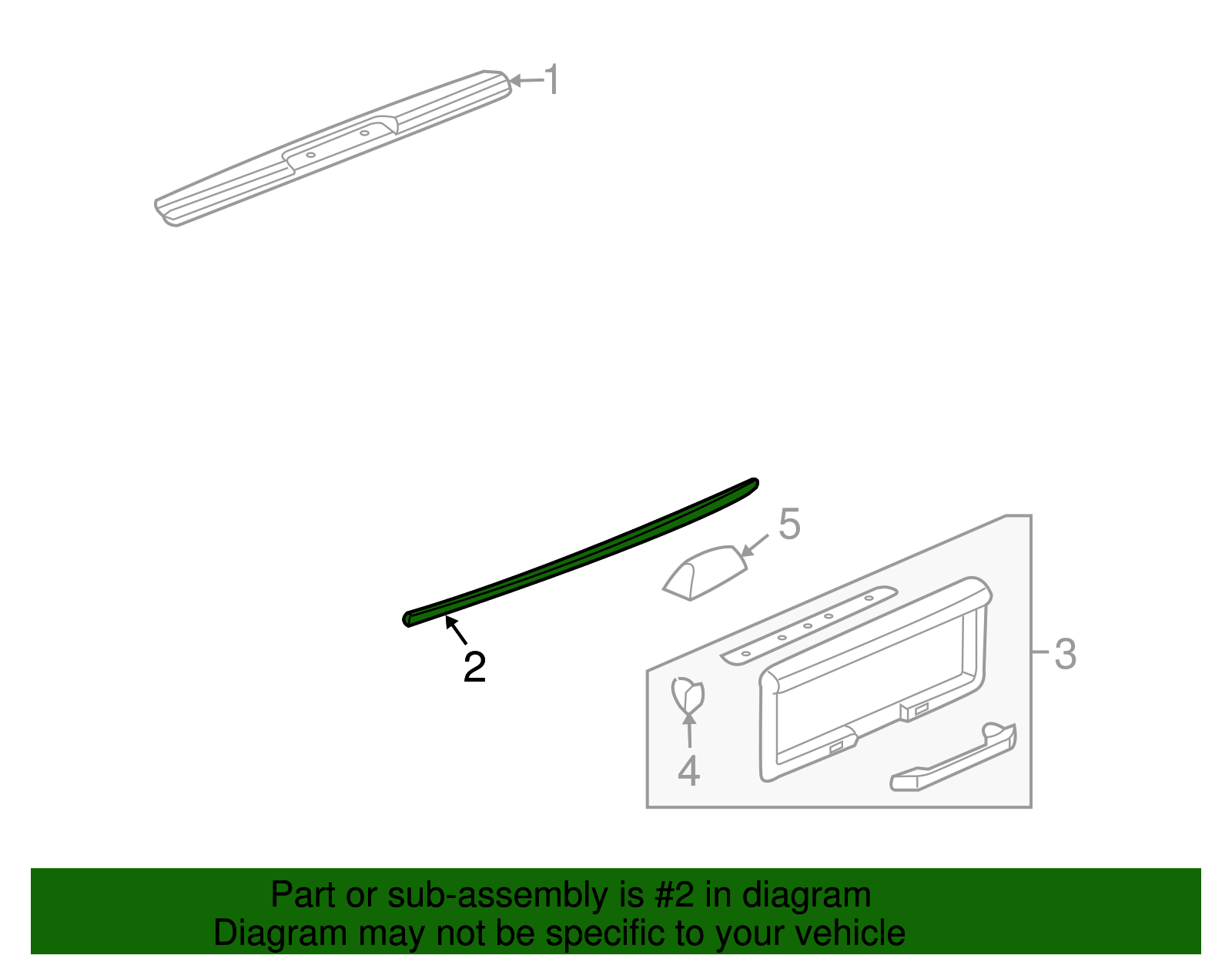 Liftgate Lower Molding - GM (21994821)