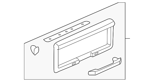 Rear License Plate Pocket - GM (15135442)