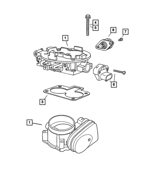 Throttle Body for 2004 Dodge Ram 2500 #1