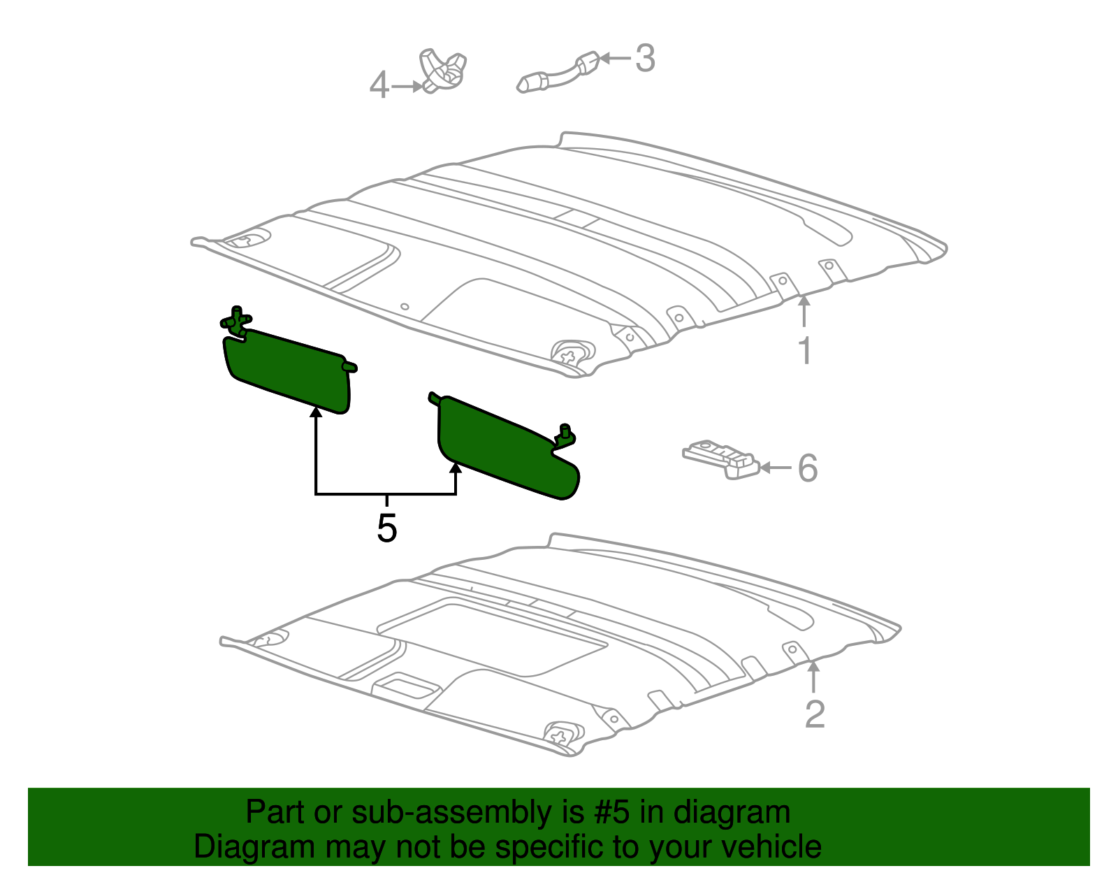 Visor - Ford (YW4Z-5404105-AAC)