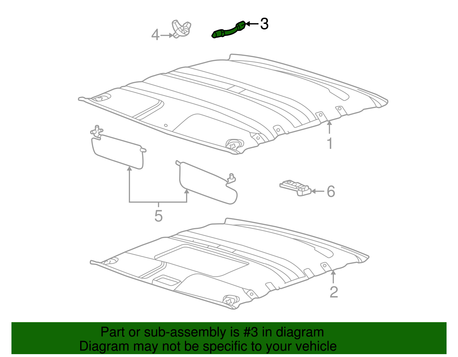 Grip Handle - Ford (YW4Z-5431406-AAD)