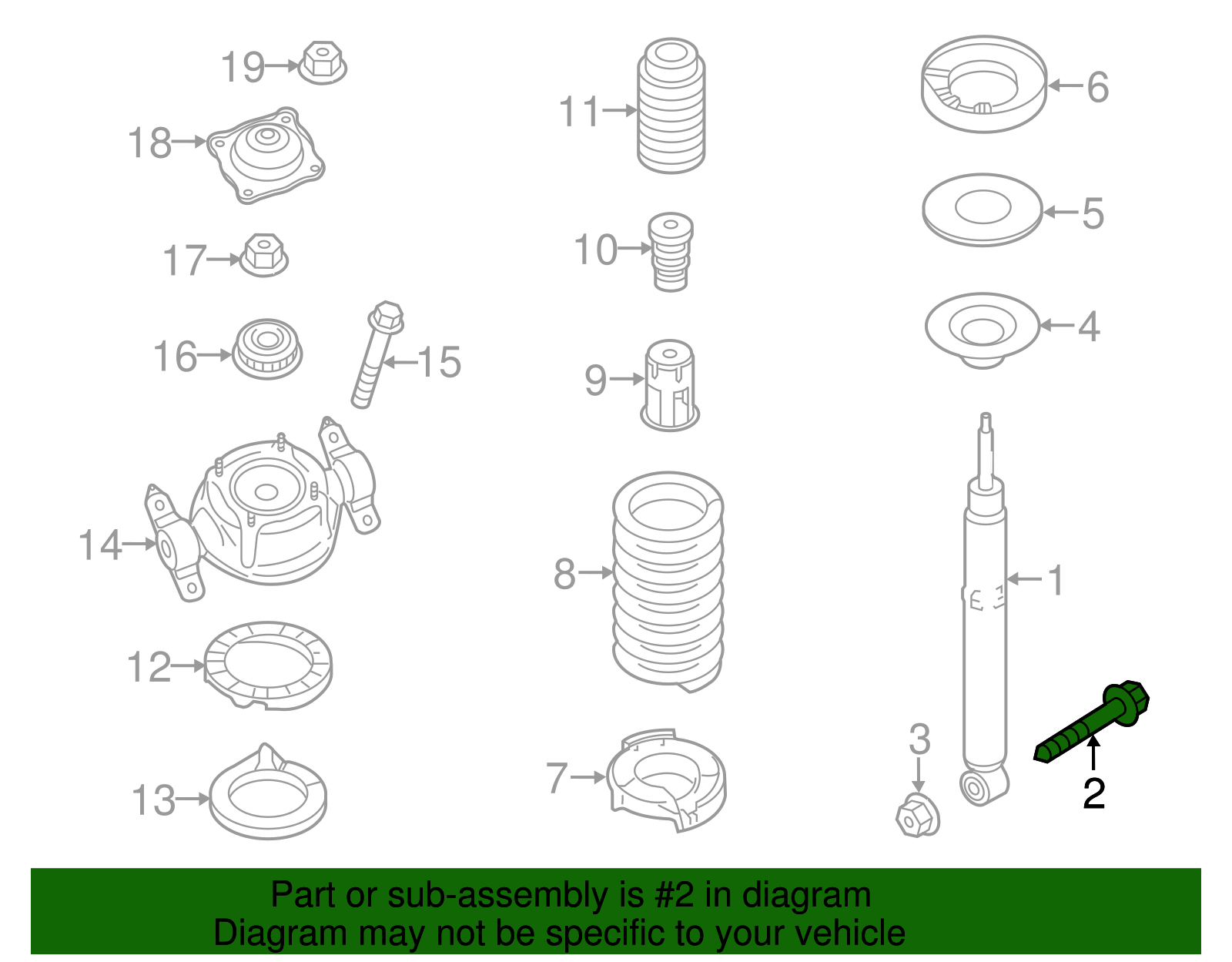 Suspension Stabilizer Bar Link Bolt - Volkswagen (N-105-924-02)
