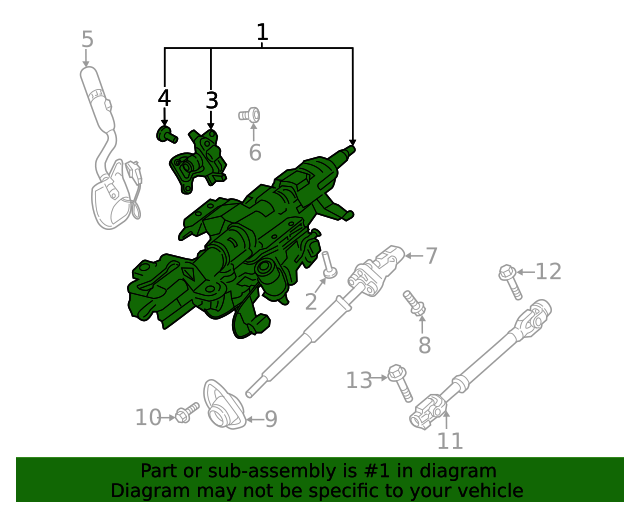 2020 Ford F350 Super Duty Steering Column LC3Z3C529F QuirkParts