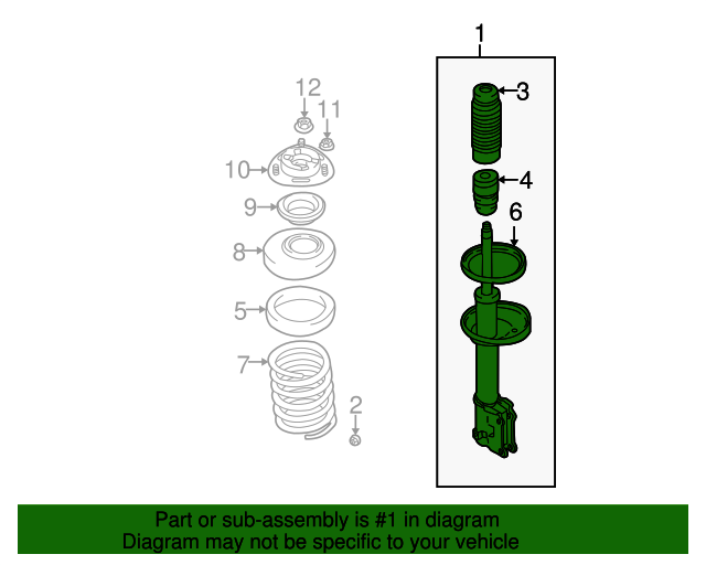 20032008 Hyundai Tiburon Strut 546512C250 OEM Parts Online