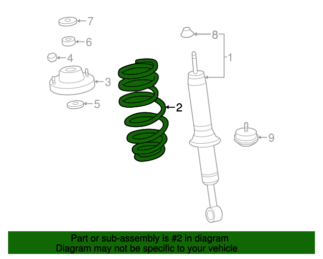 20162023 Toyota Coil Spring 4813104A11 Toyota Parts Center