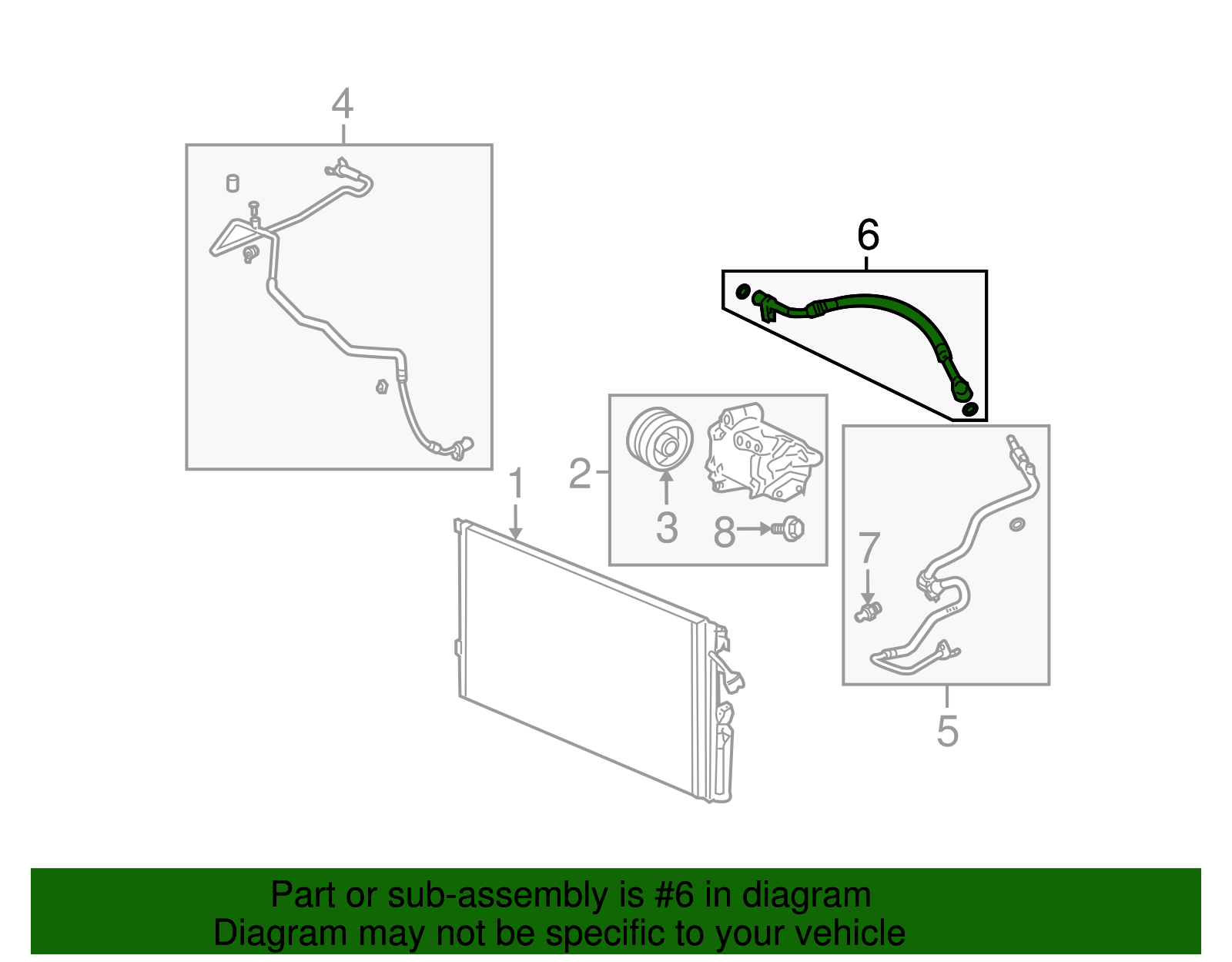 Hose Assembly, A/C Evpr - GM (10383969)