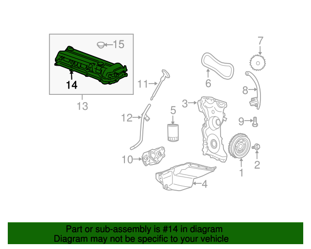 20012013 Mazda Valve Cover Gasket LF0110230 MazdaParts