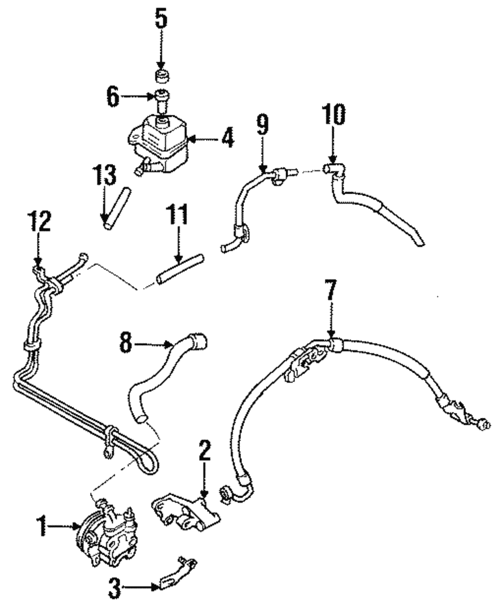 BG1N32490 19951998 Mazda Protege Pressure Hose Mazda Part Direct