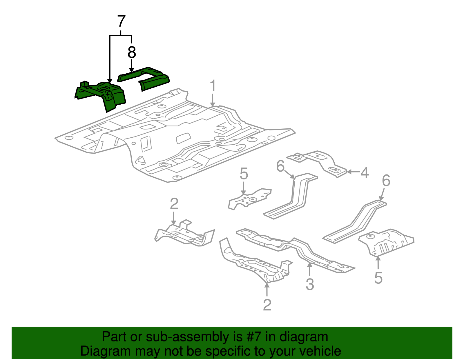 Floor Panel Reinforcement - GM (25887539)
