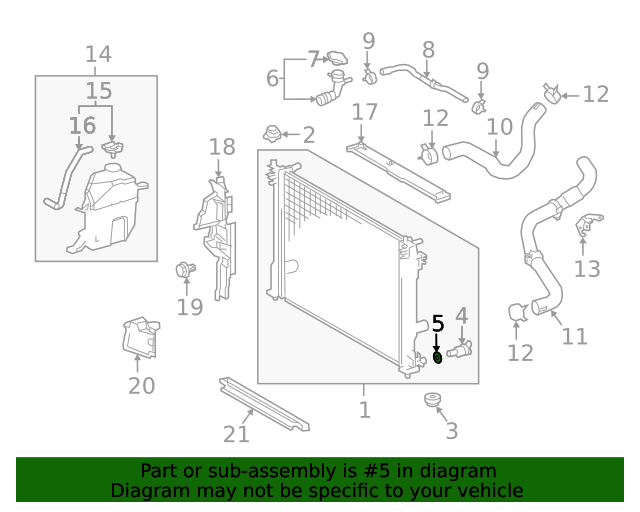 20002022 Toyota Radiator Drain Plug Gasket 1649221050 Toyota Parts