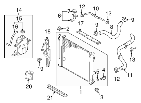 Radiator & Components for 2019 Toyota Camry Toyota Parts Center