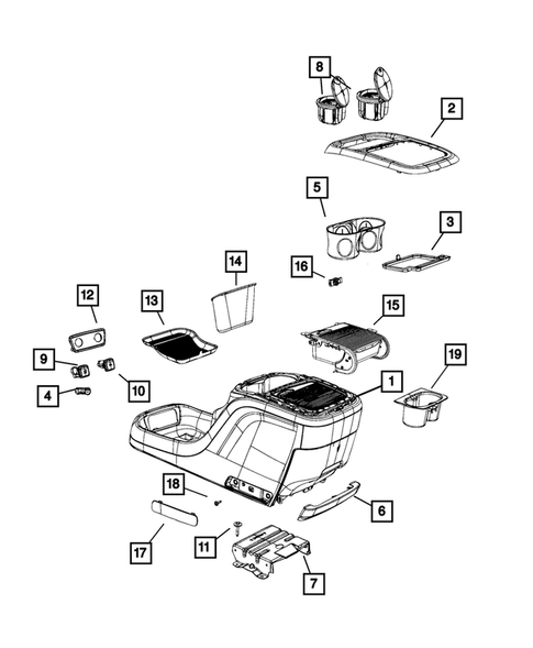 Consoles for 2018 Chrysler Pacifica #1