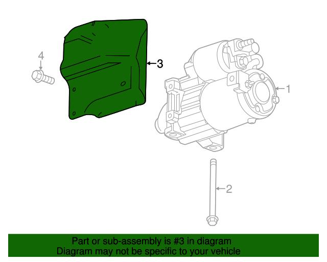20142019 Chevrolet Corvette Starter Heat Shield 12656132 GM