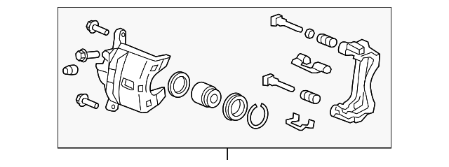 Genuine Honda 45019-TA5-A00 Left Front Caliper Sub-Assembly