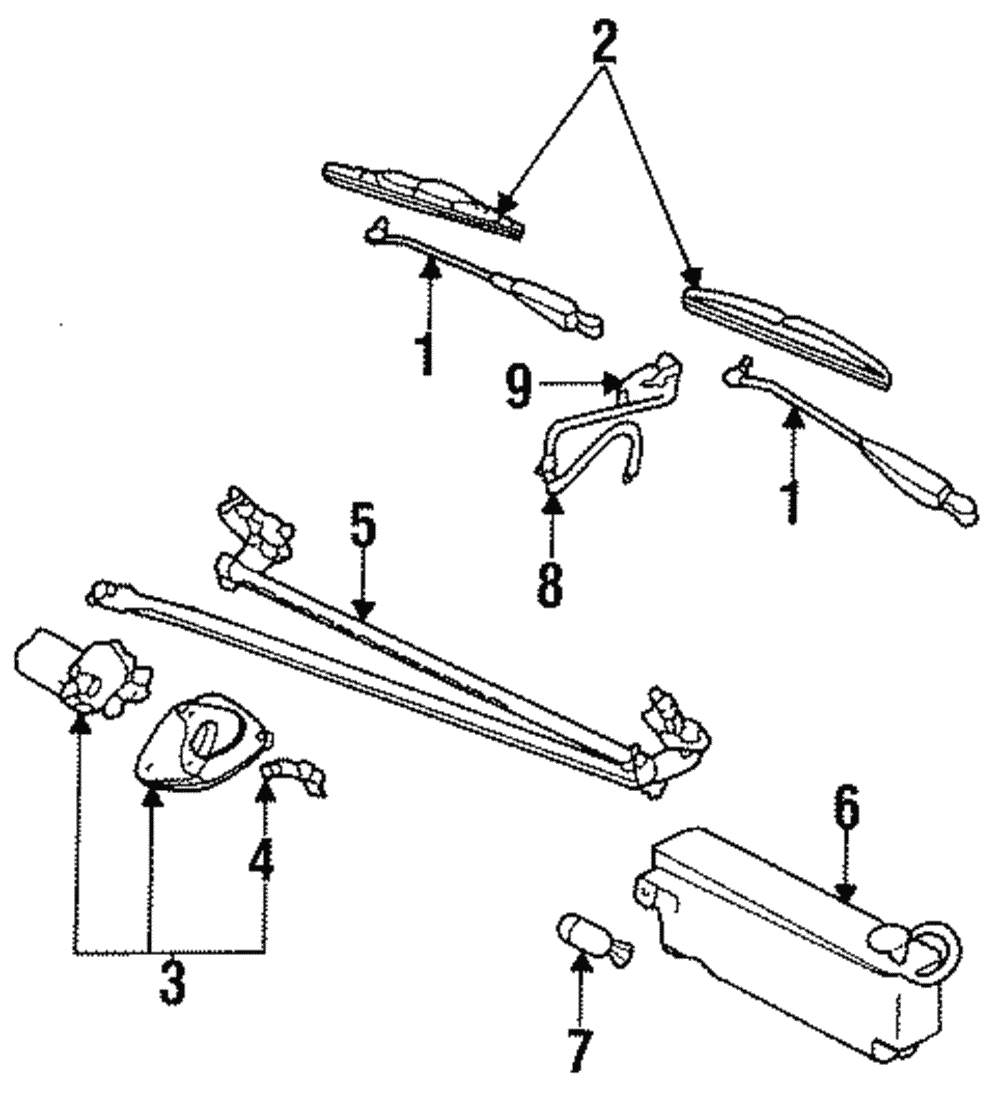 Arm & Pivot Assembly - Ford (E83Z-17566-B)