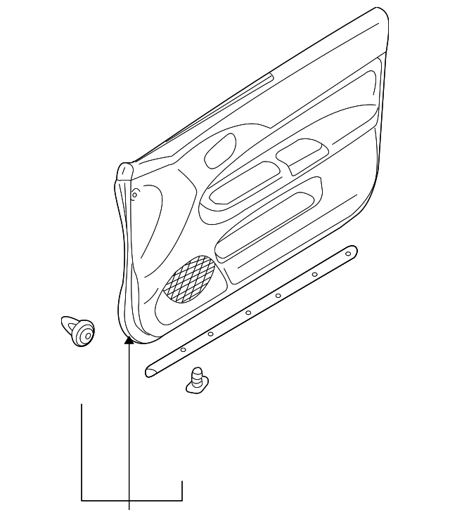 Genuine OEM Door Trim Panel Part MR648023 Fits 20052006 Mitsubishi