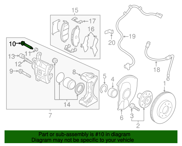 Mitsubishi Pajero 1990-2000 Rear brake caliper guide slider pin kit S7040AL Mitsubishi Pajero 1990-2000 Rear brake caliper guide slider pin kit S7040AL