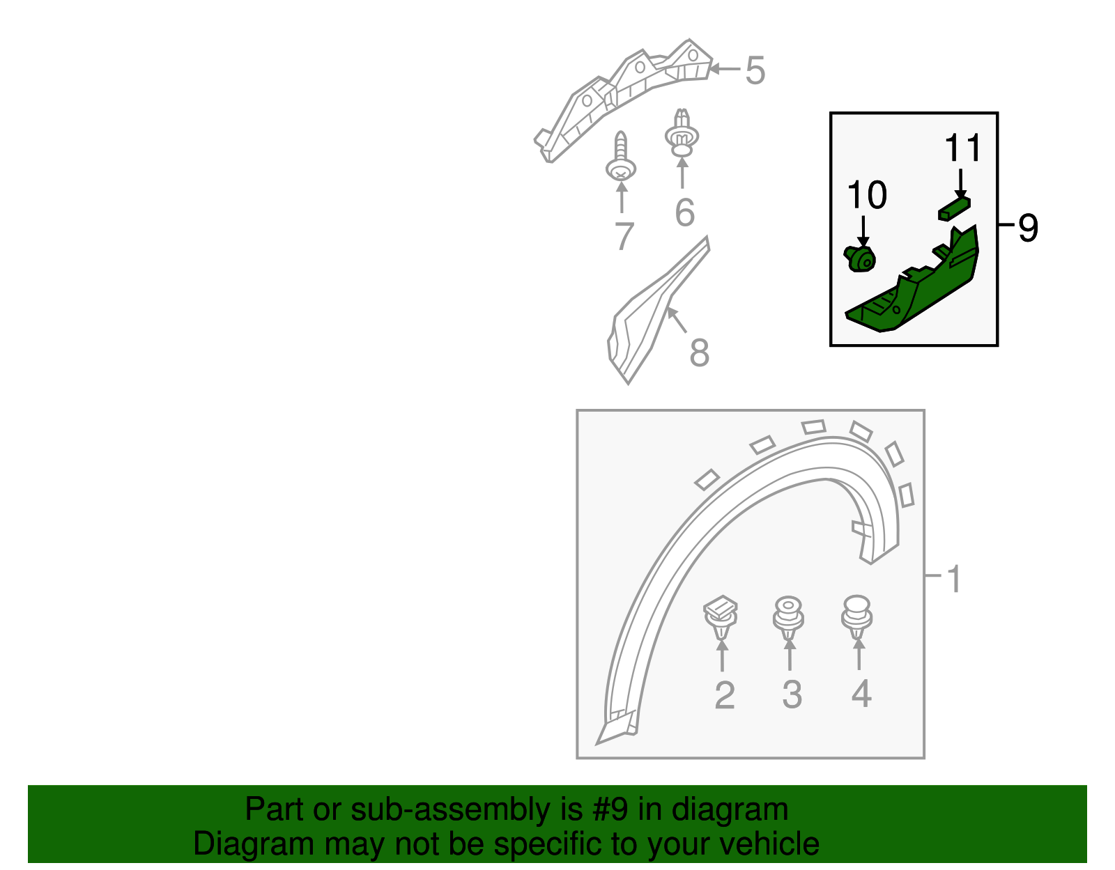 D10E-51-PP0C - Lower Molding - Driver's Side (LH) 2016-2021