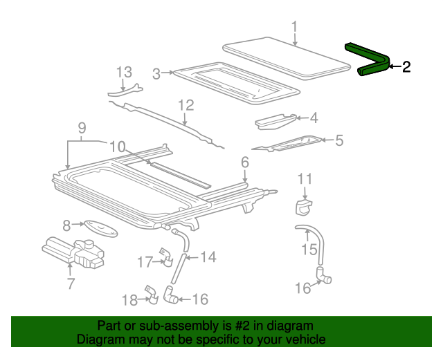 19992013 Porsche 911 Sunroof Panel Gasket 99756421100 Sunset