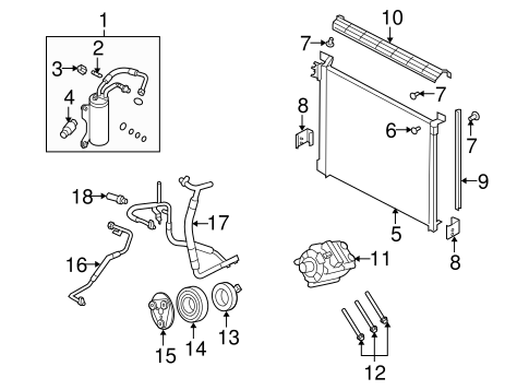 Condenser Compressor Lines For 08 Ford E 350 Super Duty Tascaparts Com