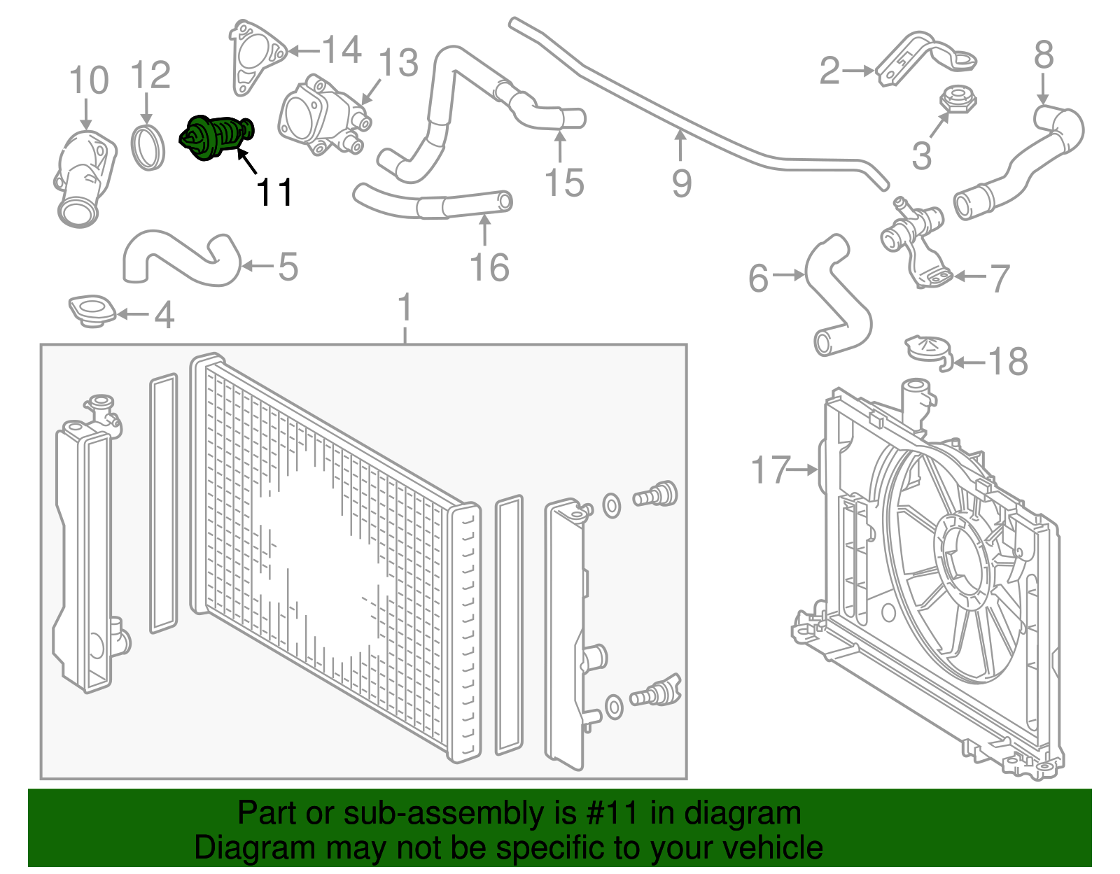 Engine Coolant Thermostat - Toyota (90916-03144)