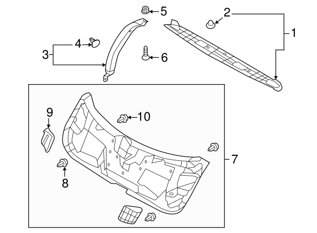 Genuine Hyundai 81740-A5000-RY Tail Gate Trim Assembly Right Genuine Hyundai 81740-A5000-RY Tail Gate Trim Assembly Right