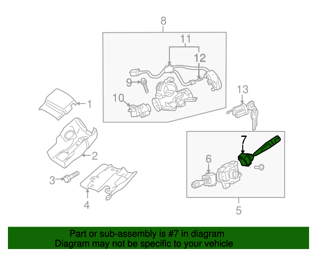 8612A002 Wiper Switch 20042012 Mitsubishi Mitsubishi Direct Parts