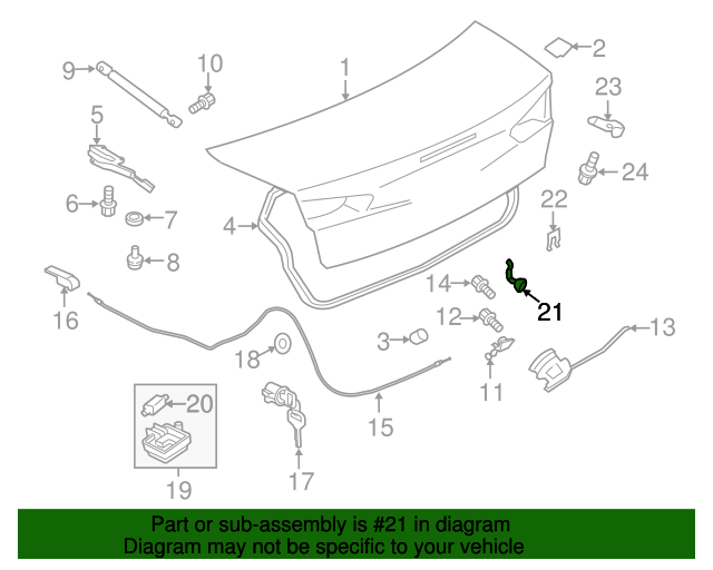 08 17 Mitsubishi Lancer Trunk Switch 5927a045 Xportauto