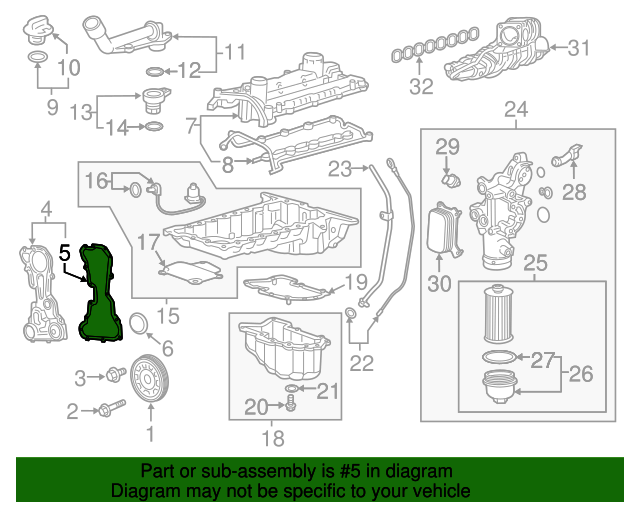20162020 GM Engine Timing Cover Gasket 12644922 GM Parts Online